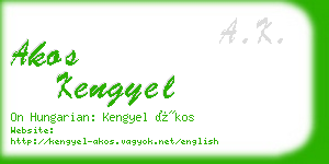 akos kengyel business card